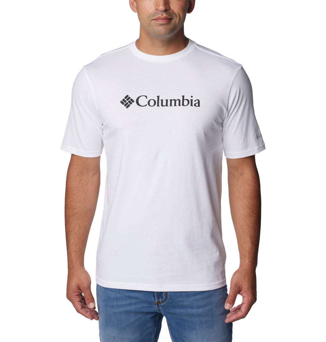 COLUMBIA BASIC LOGO TEE - WHITE