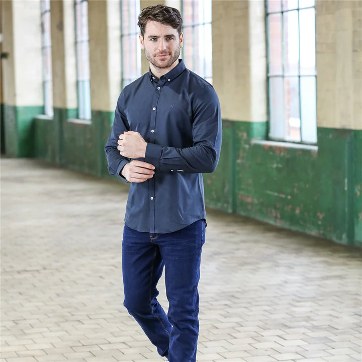 KENROW OLIVER OXFORD SHIRT - NAVY