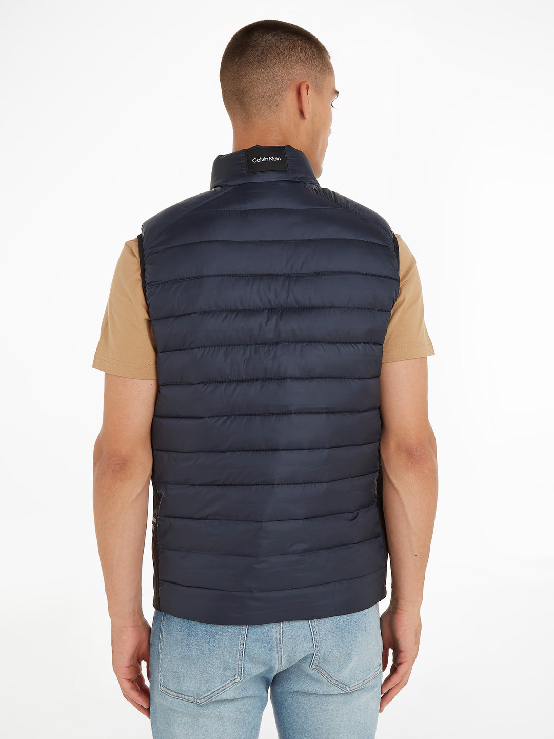 CK RECYCLED SIDE LOGO VEST - NAVY