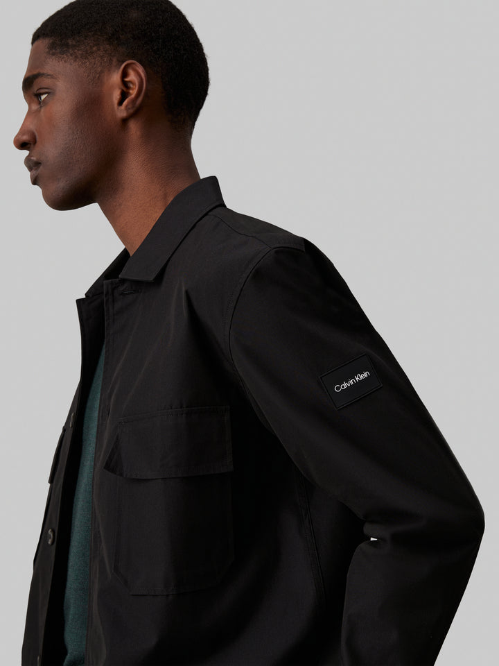 CK COTTON NYLON OVERSHIRT - BLACK