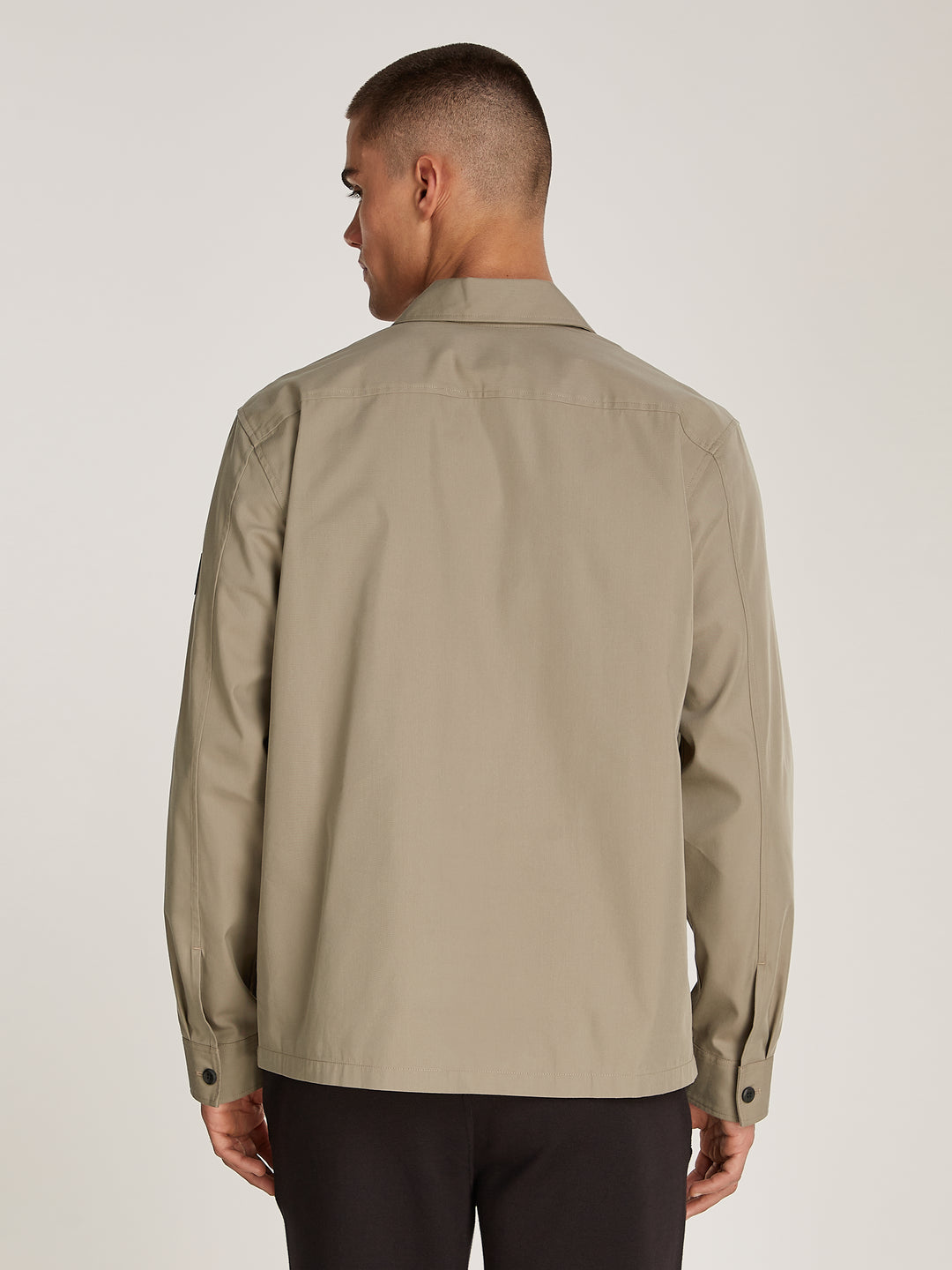 CK COTTON NYLON OVERSHIRT - BRINDLE