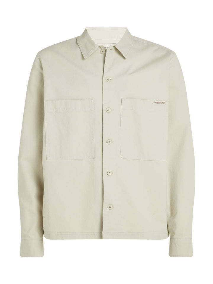 CKJ RELAXED UTILITY OVERSHIRT - PELICAN