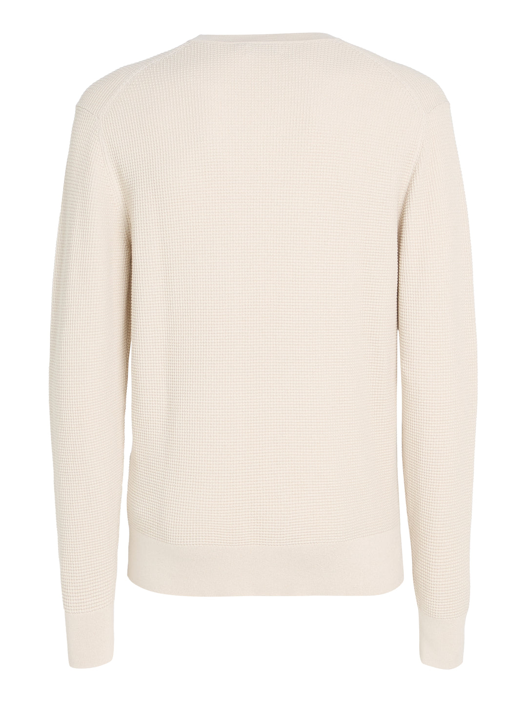 CK WAFFLE STRUCTURE SWEATER - BEIGE