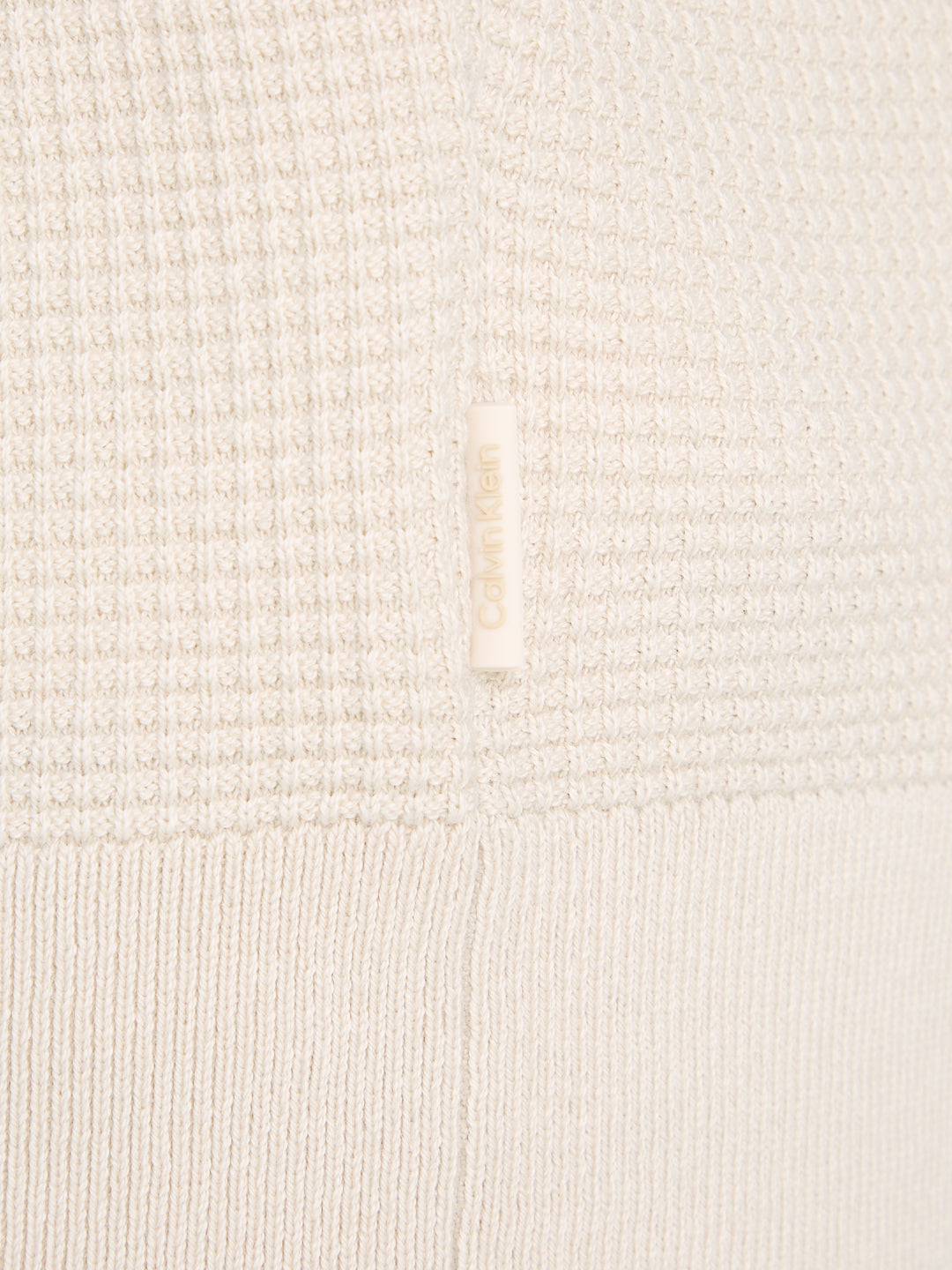 CK WAFFLE STRUCTURE SWEATER - BEIGE