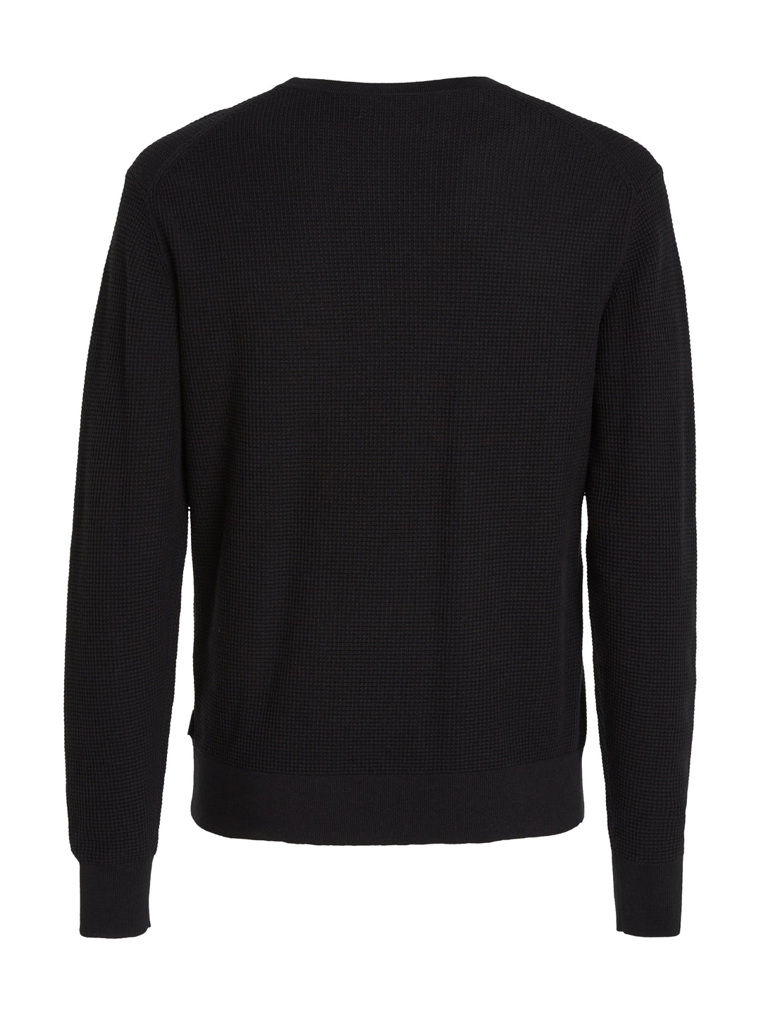 CK WAFFLE STRUCTURE SWEATER - BLACK