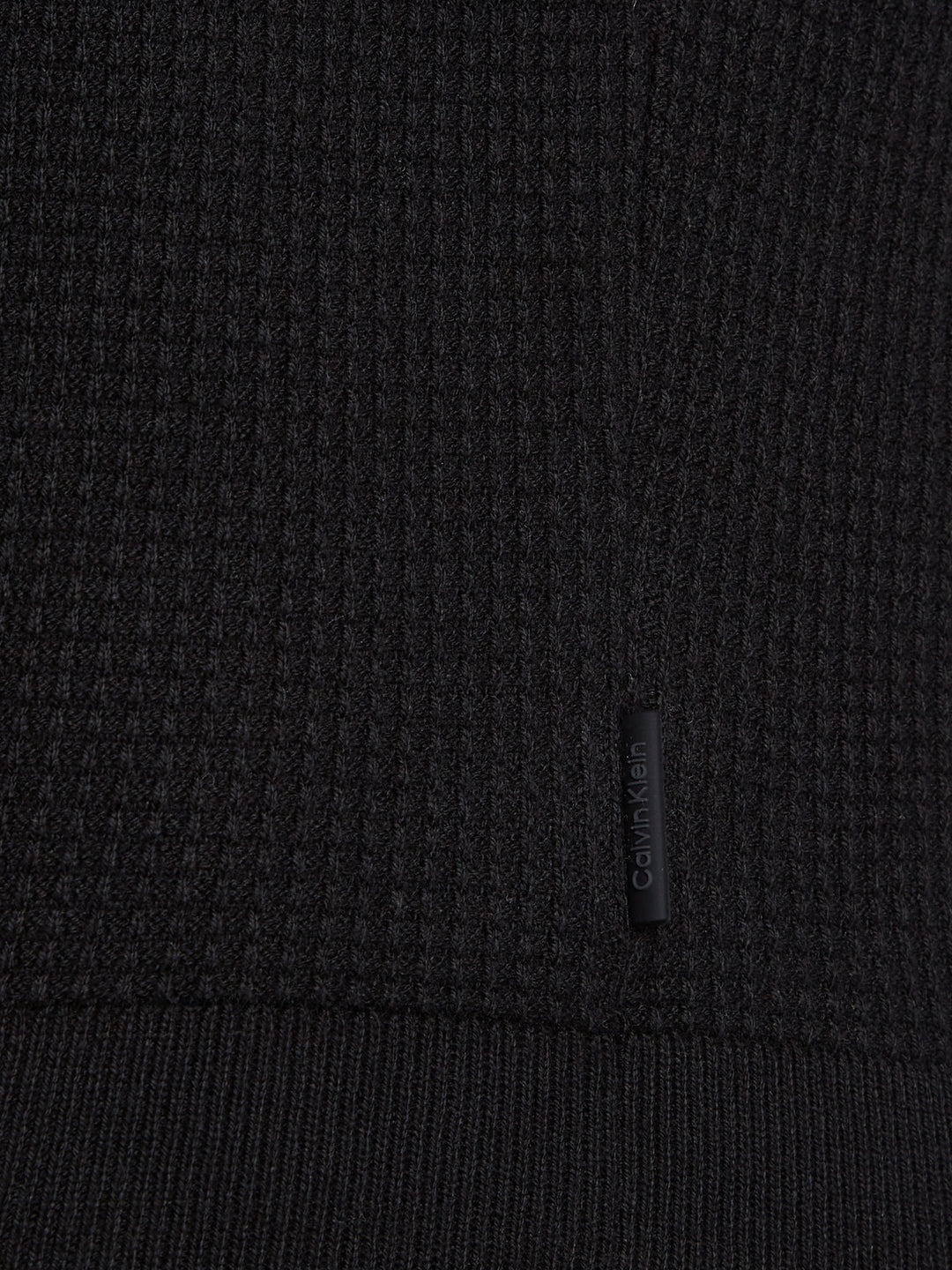 CK WAFFLE STRUCTURE SWEATER - BLACK