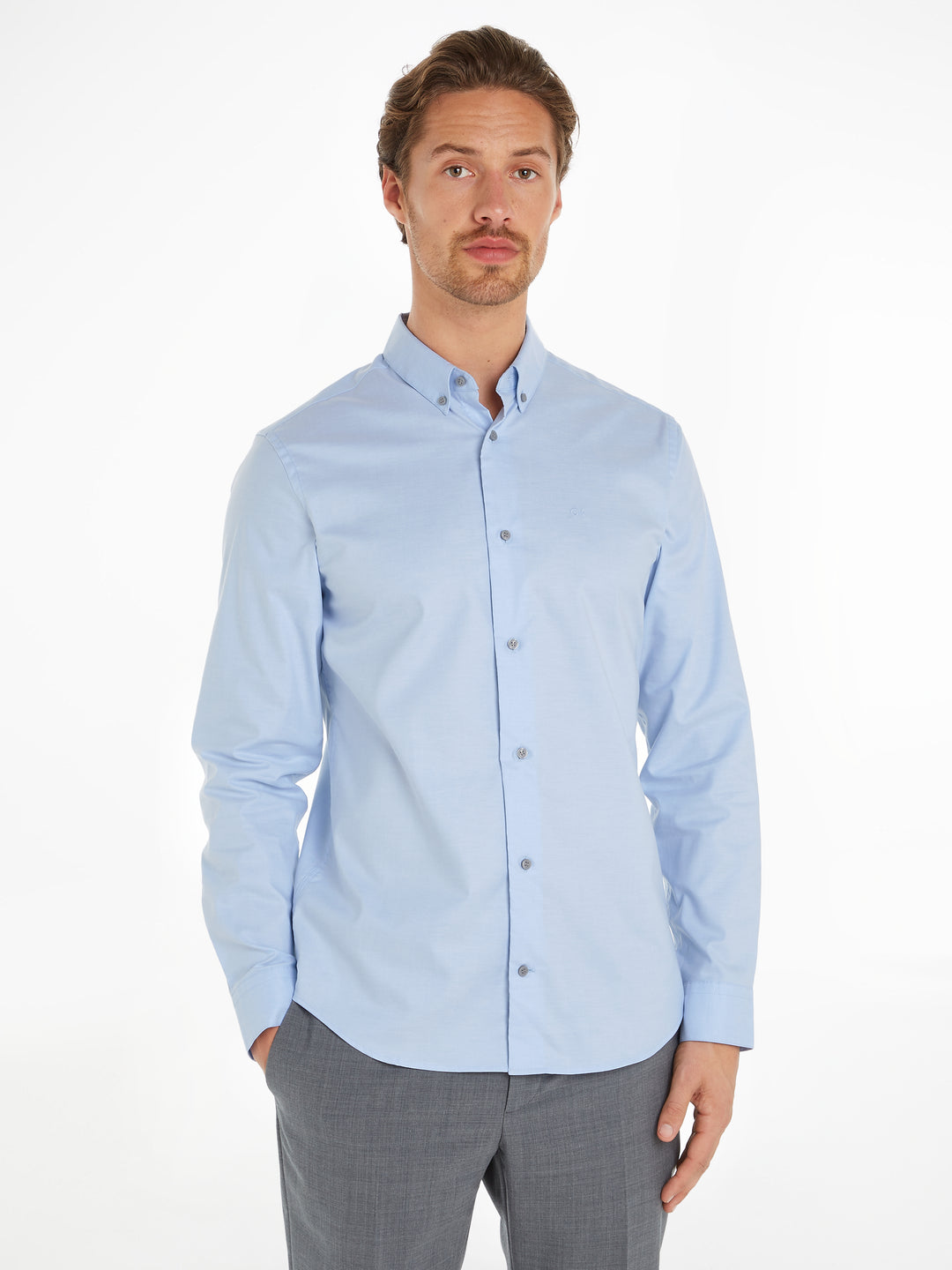 CK OXFORD STRETCH REG FIT SHIRT - VISTA