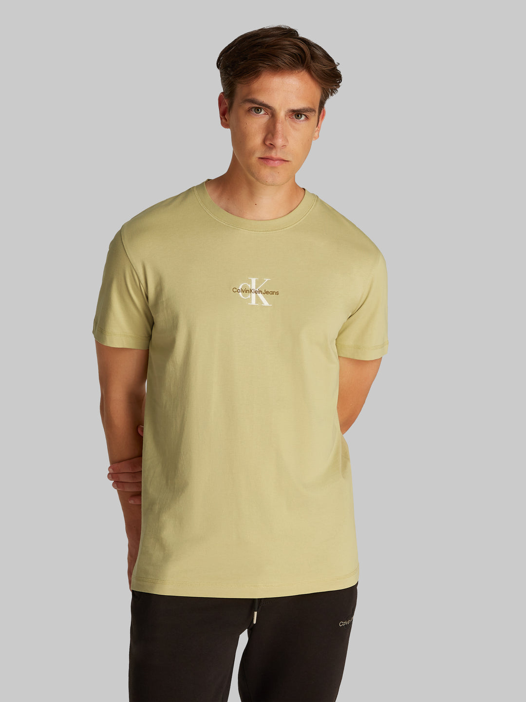 CKJ MONOLOGO TEE - LEEK GREEN