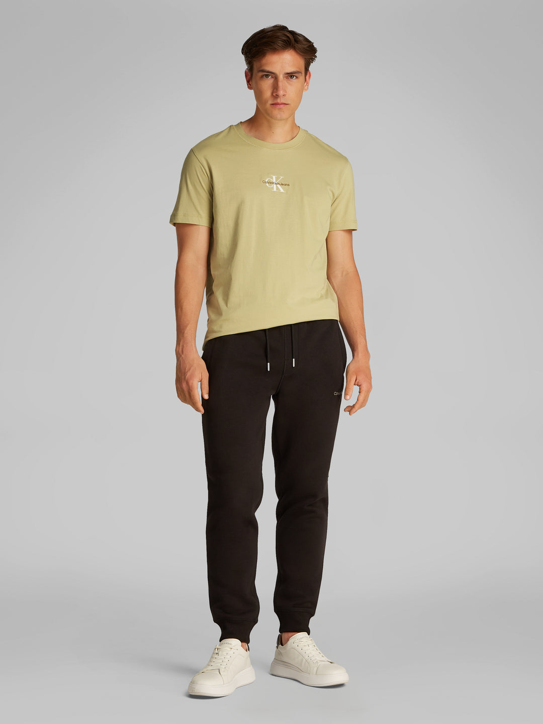 CKJ MONOLOGO TEE - LEEK GREEN