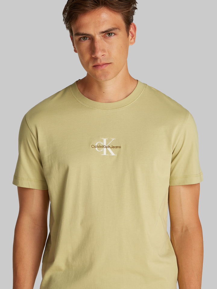 CKJ MONOLOGO TEE - LEEK GREEN