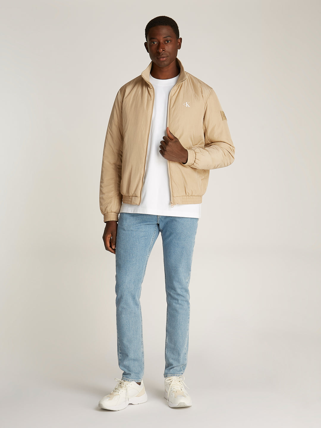 CKJ PADDED HARRINGTON - TRAVERTINE