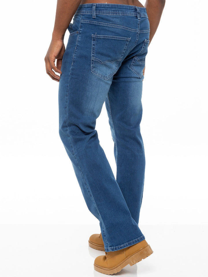 ENZO EZ401 BOOTCUT JEAN - LIGHT STONE