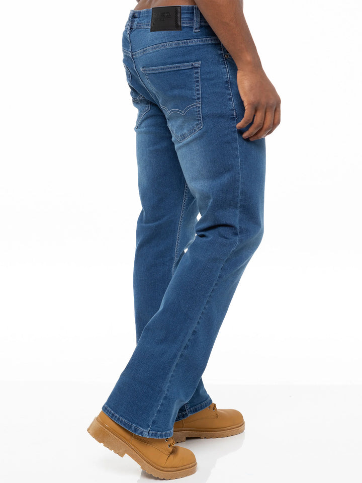 ENZO EZ401 BOOTCUT JEAN - LIGHT STONE