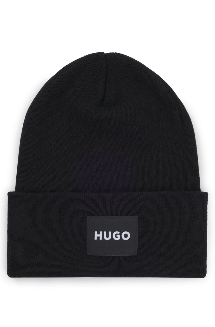 HUGO XEVON_C BEANIE - BLACK