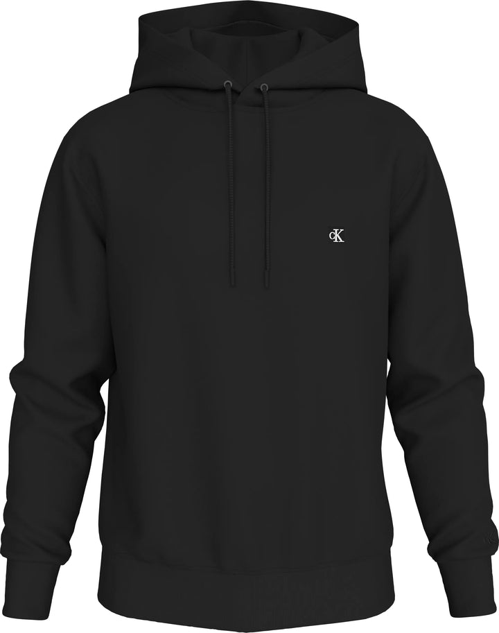 CKJ EMBRO BADGE HOODIE - BLACK