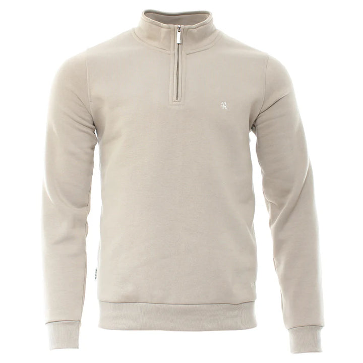 KENROW JERALD HALF ZIP JUMPER - SAND