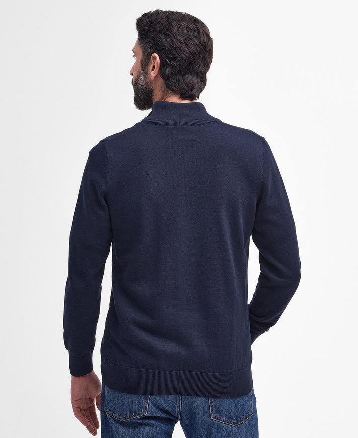 BARBOUR COTTON 1/2 ZIP - NAVY