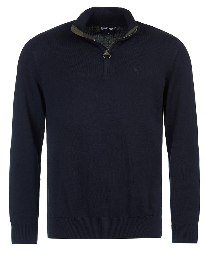 BARBOUR COTTON 1/2 ZIP - NAVY