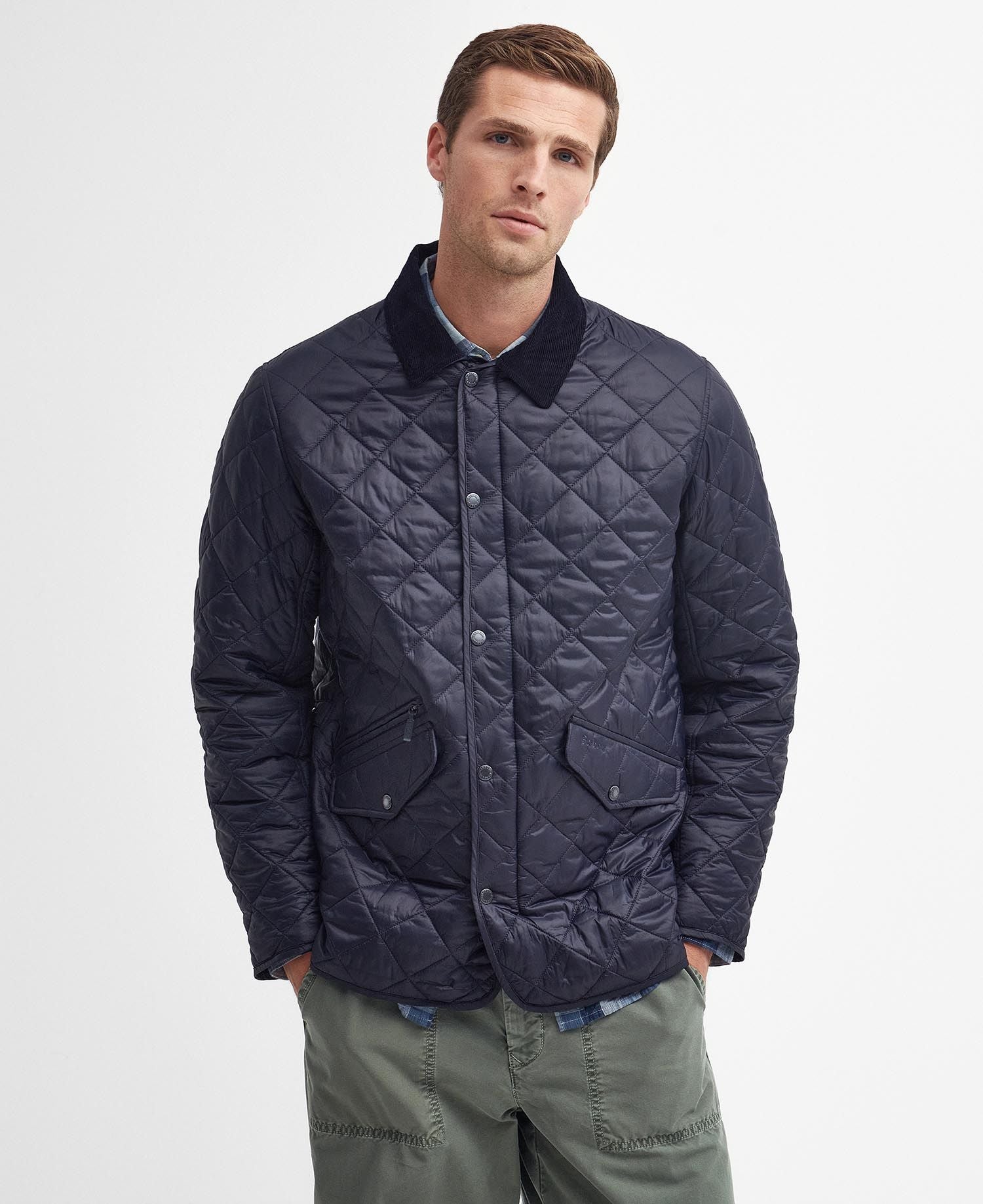 BARBOUR MODERN CHELSEA QUILT NAVY T W Menswear