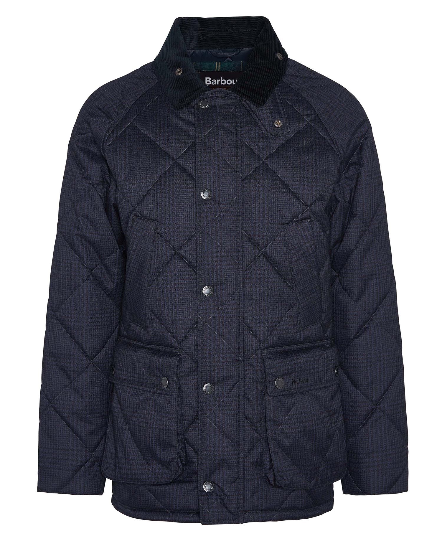 BARBOUR WINTER BEDALE QUILTED JACKET NAVY T W Menswear