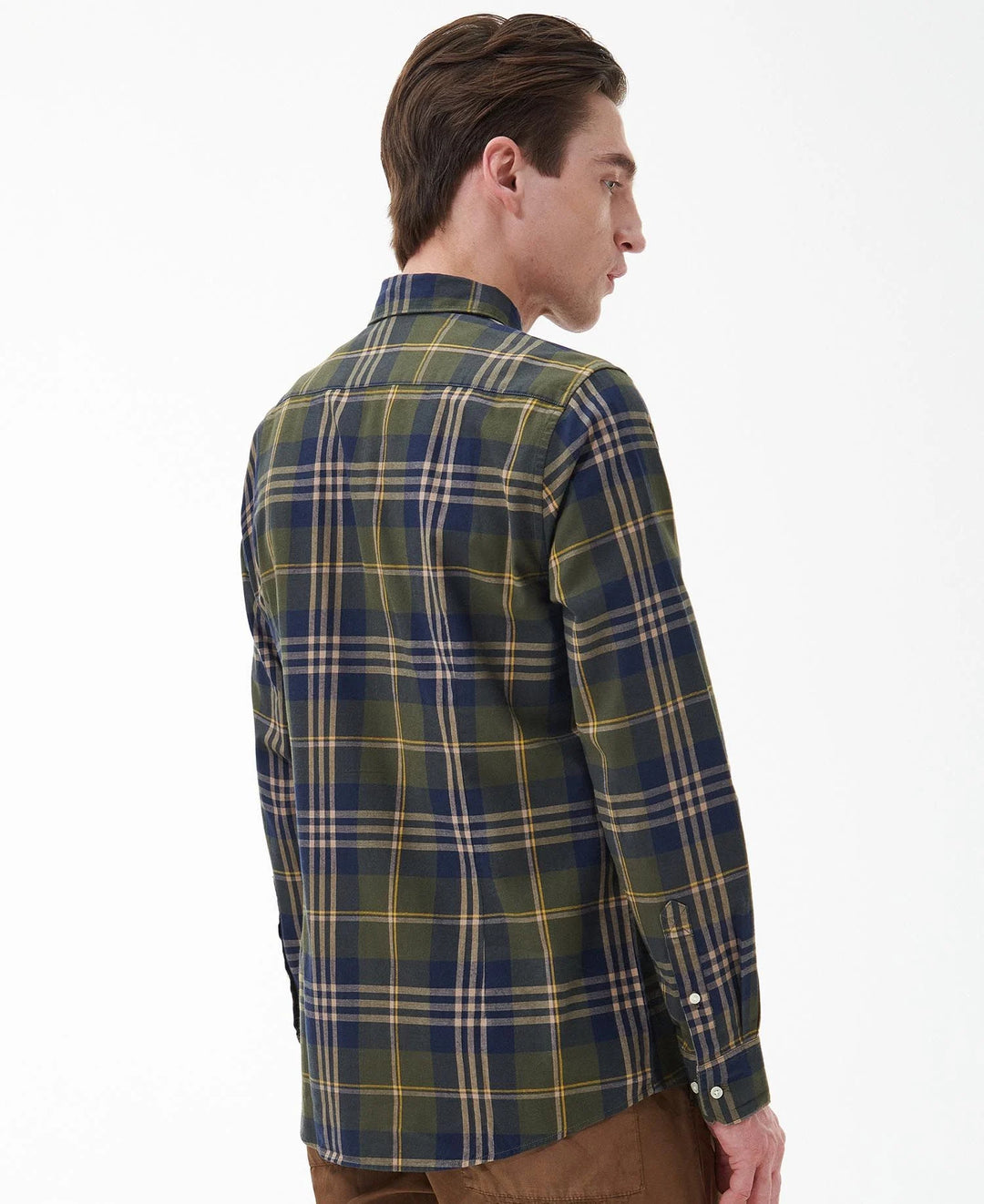 BARBOUR EDGAR CHECKED SHIRT - OLIVE