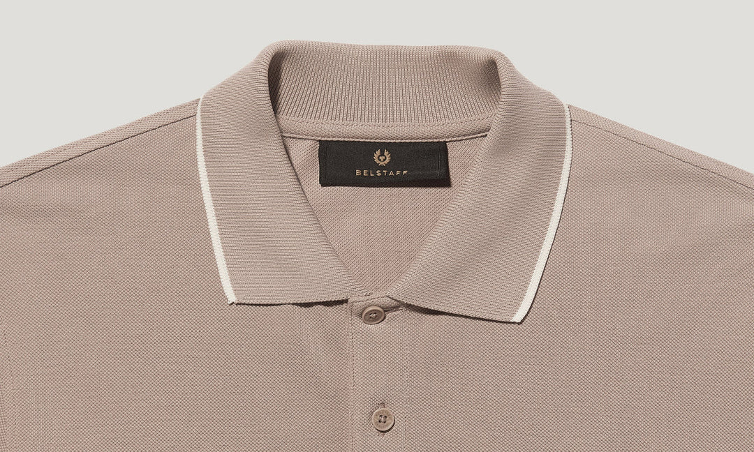 BELSTAFF TIPPED POLO - PUMICE