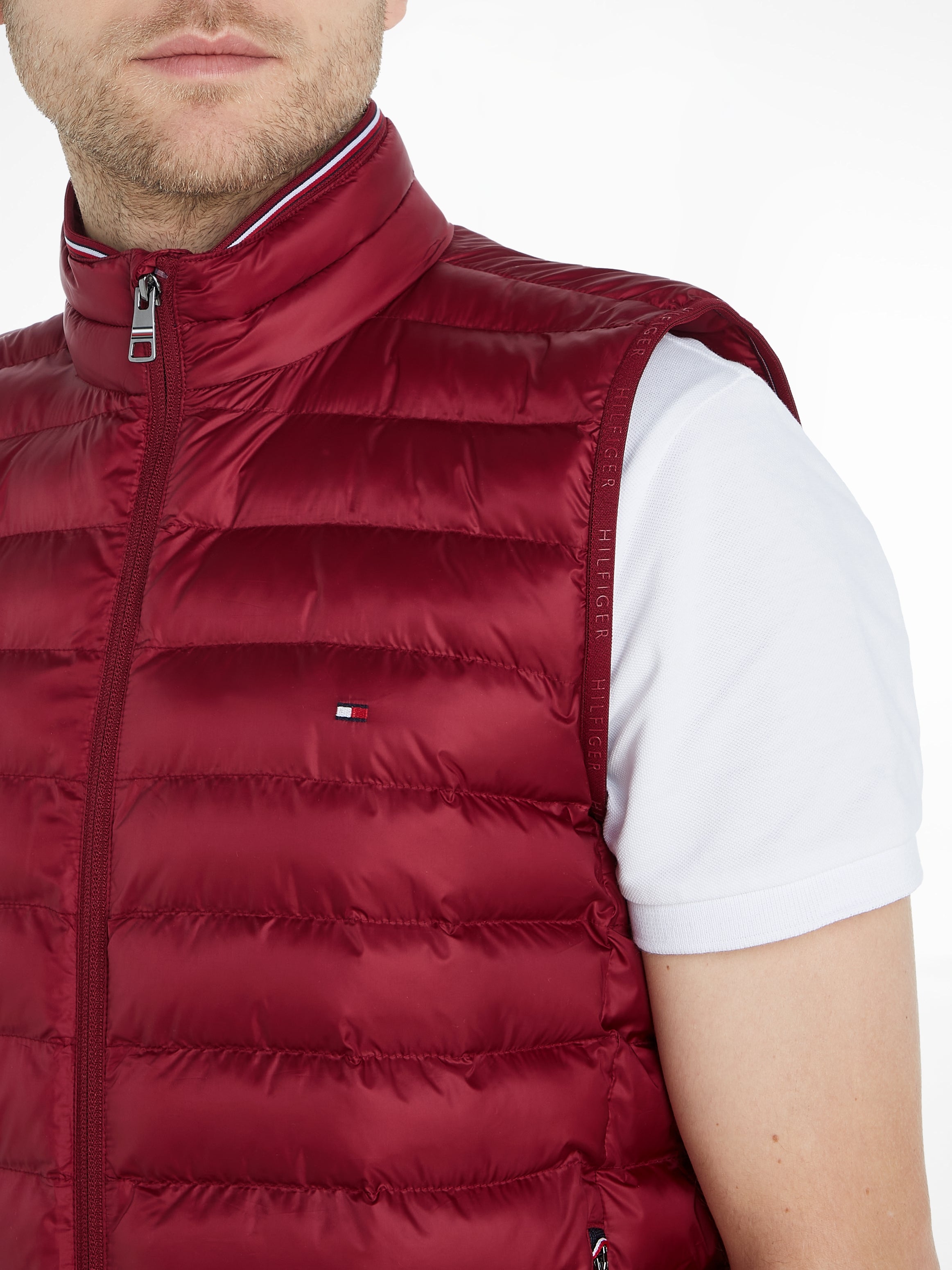 TH PACKABLE RECYCLED VEST DEEP ROUGE