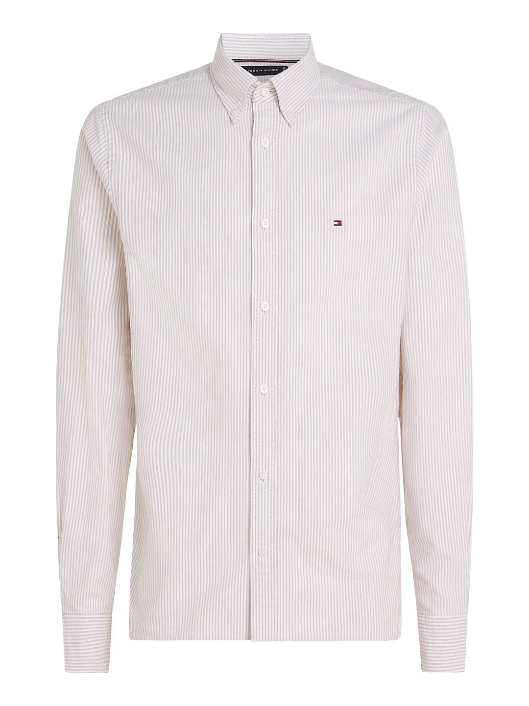 TH HERITAGE OXFORD STRIPE RF SHIRT - BEIGE/WHITE