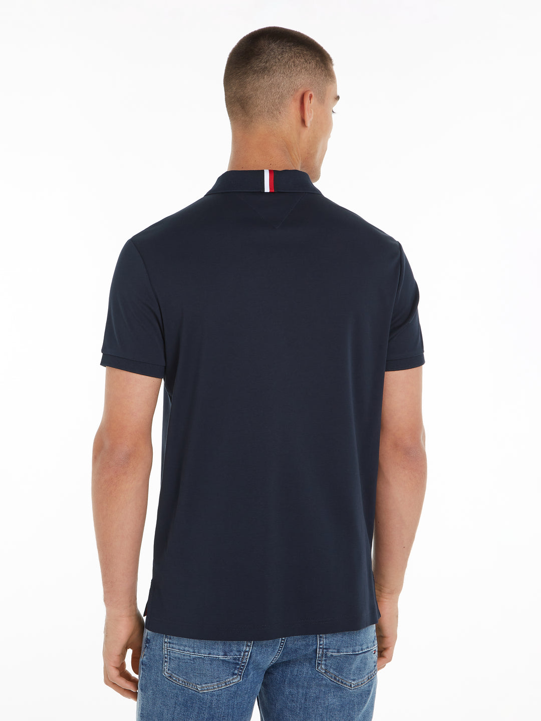 TH LIQUID COTTON ESS REG POLO - NAVY