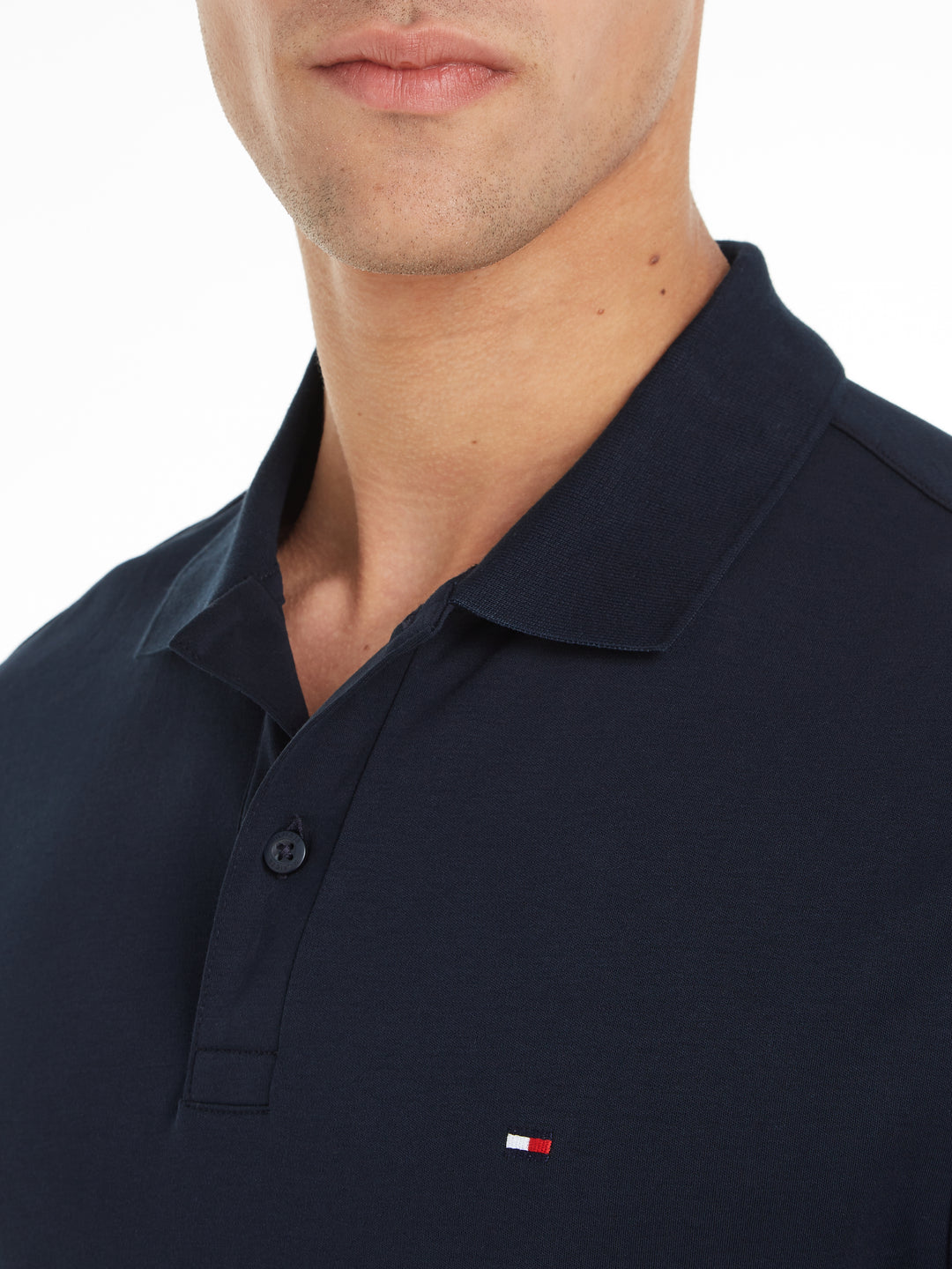 TH LIQUID COTTON ESS REG POLO - NAVY