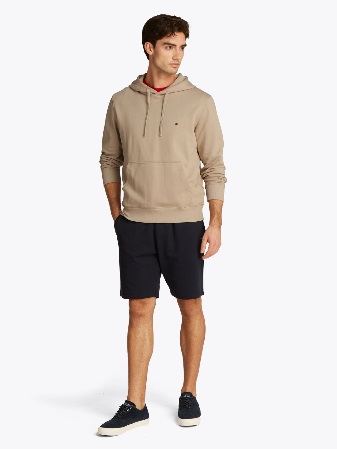 TH ESSENTIAL TERRY HOODY - SANDALWOOD