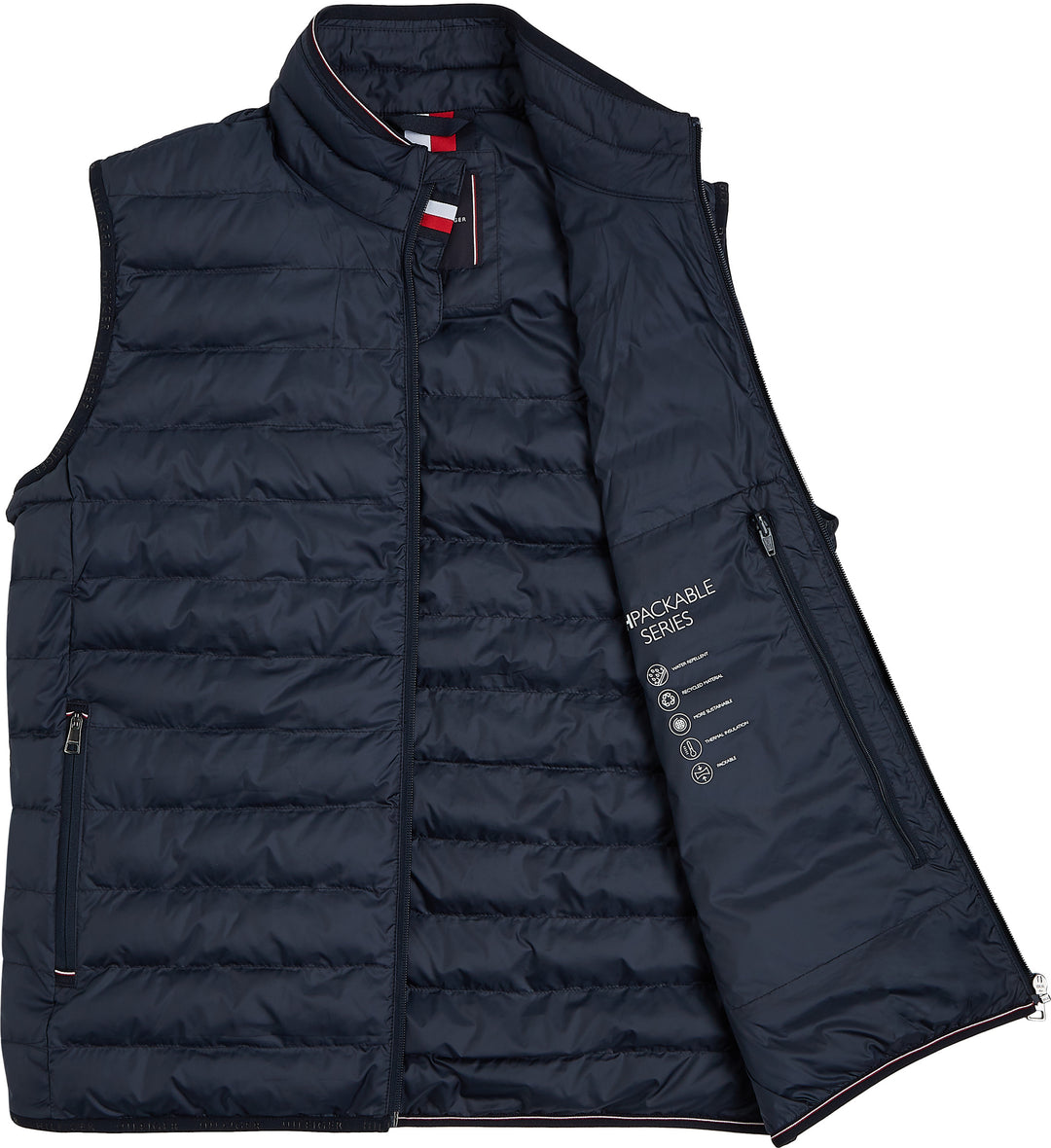 TH BT-PACKABLE RECYCLED VEST-B - NAVY