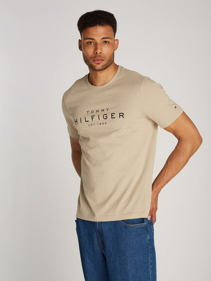 TH BIG HILFIGER TEE - SANDALWOOD