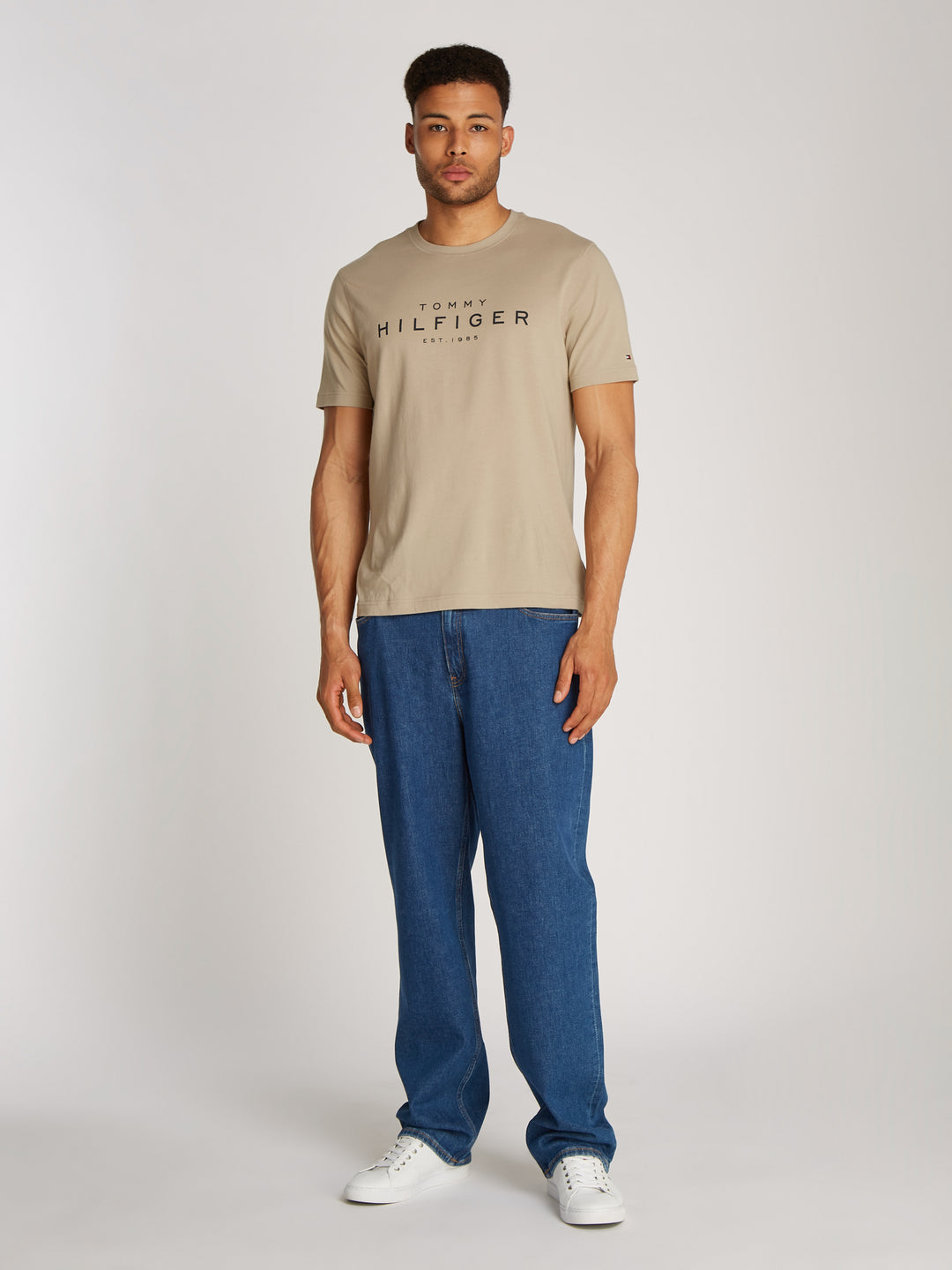 TH BIG HILFIGER TEE - SANDALWOOD