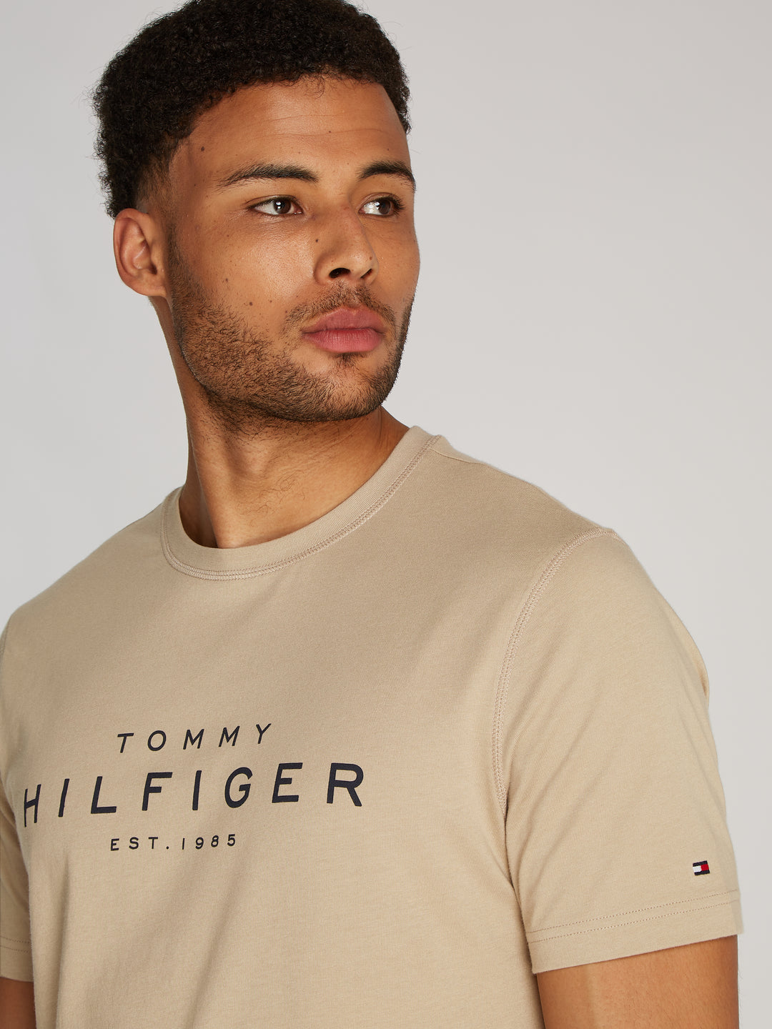 TH BIG HILFIGER TEE - SANDALWOOD