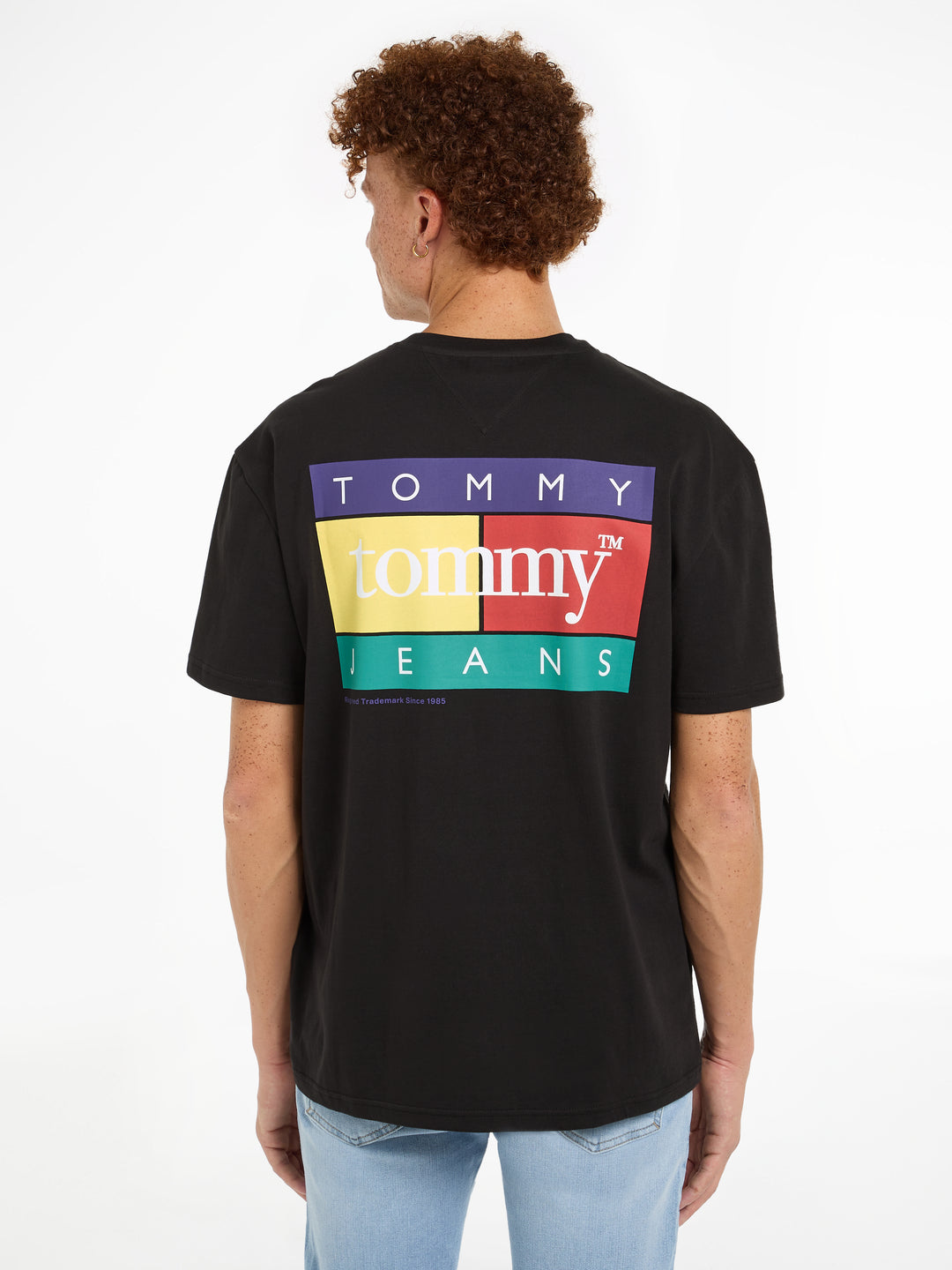 TJM REG POP COLOR FLAG TEE - BLACK