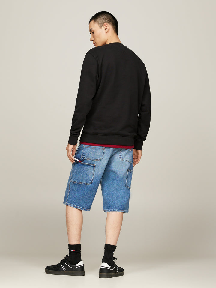 TJM REG FLAG CREW NECK EXT - BLACK