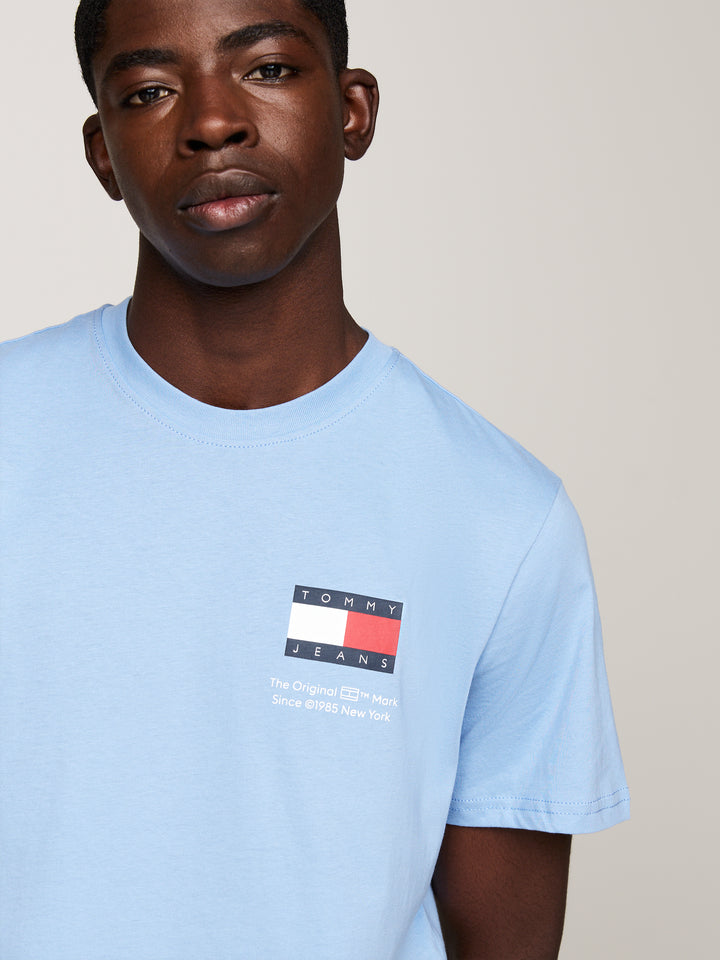 TJM SLIM ESSENTIAL FLAG TEE - WESTSIDE BLUE