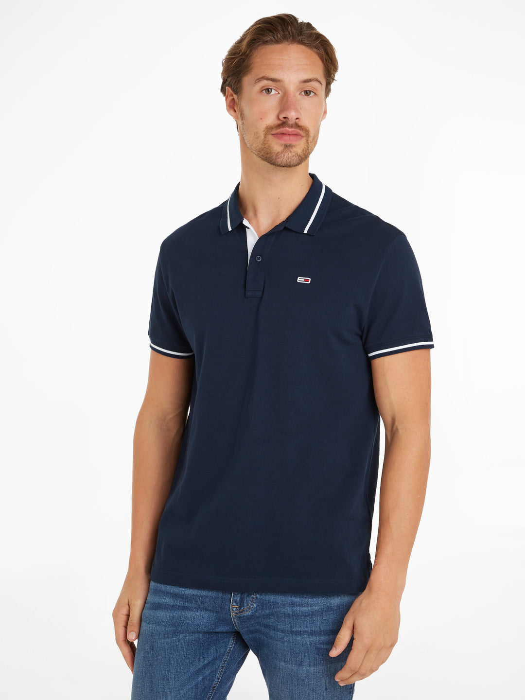 TJM REG TIPPING POLO - DARK NIGHT NAVY