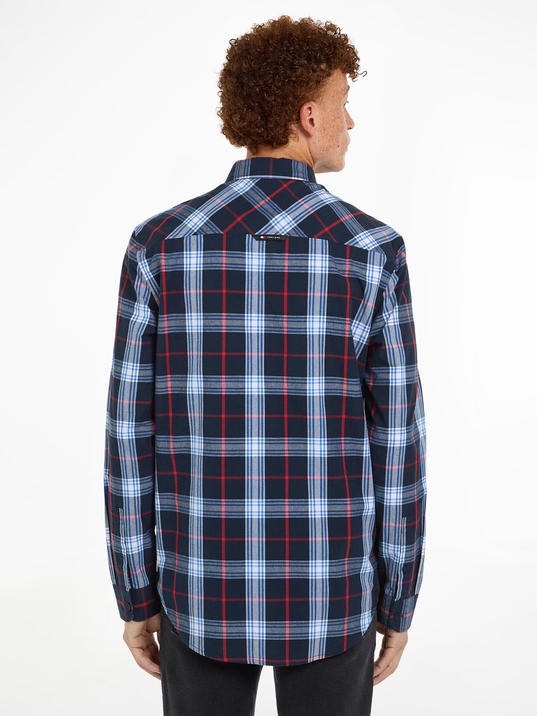 TJM REG POPLIN CHECK SHIRT - DARK NIGHT