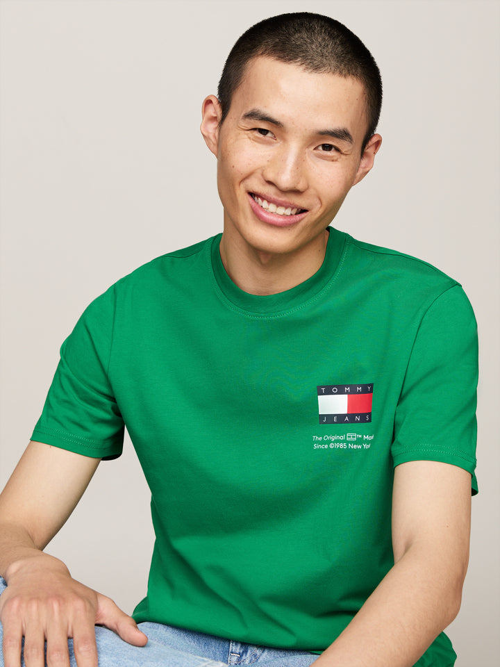 TJM SLIM ESSENTIAL FLAG TEE - GREEN