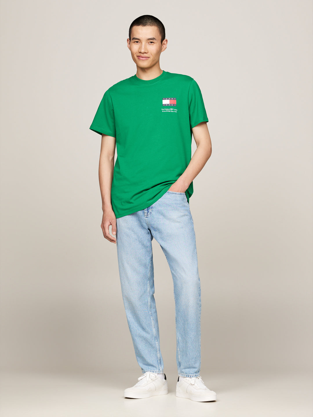 TJM SLIM ESSENTIAL FLAG TEE - GREEN