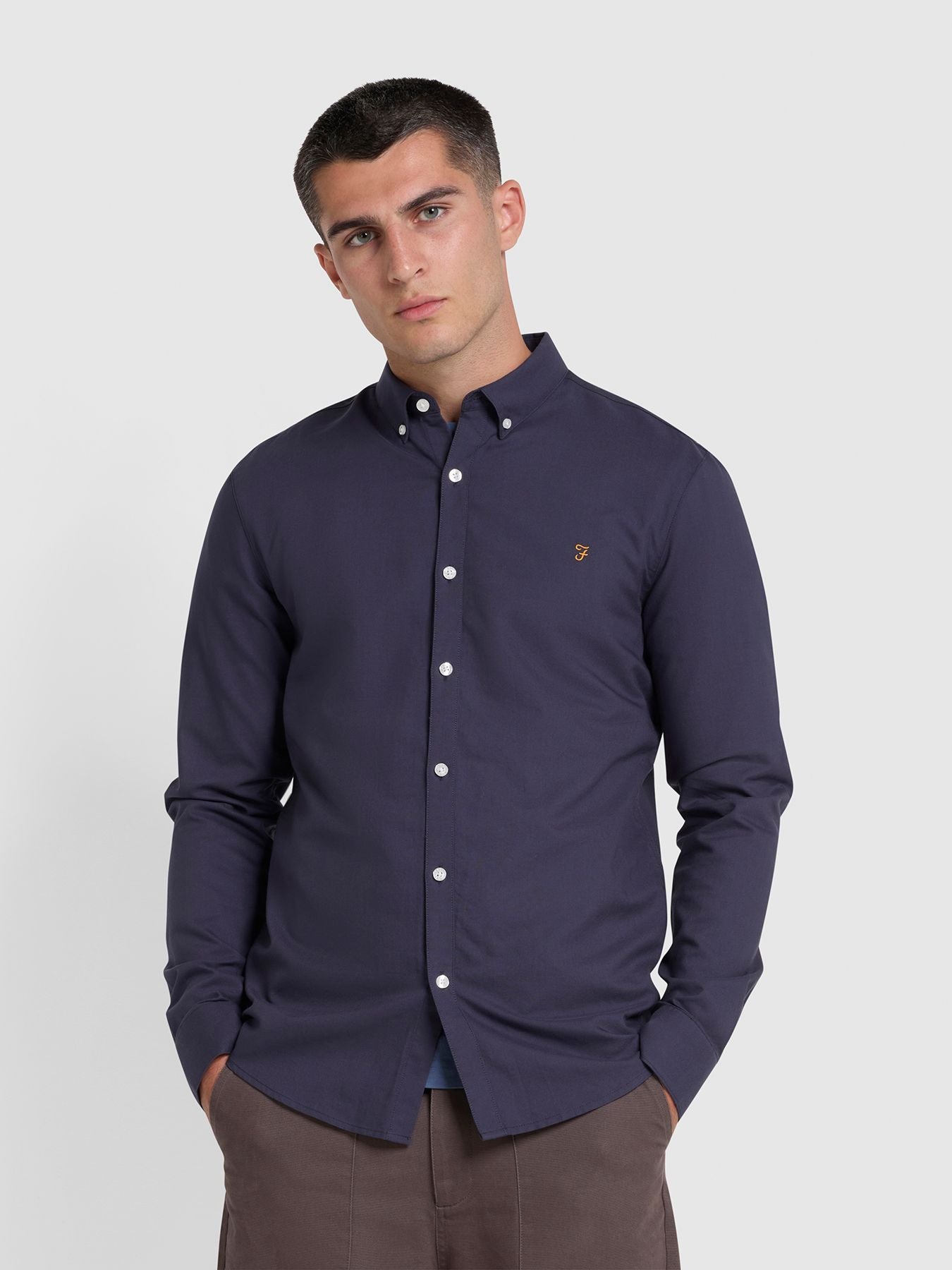 Farah brewer long deals sleeve shirt