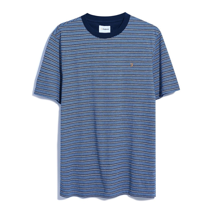 FARAH WILMOT STRIPE TEE - NAVY