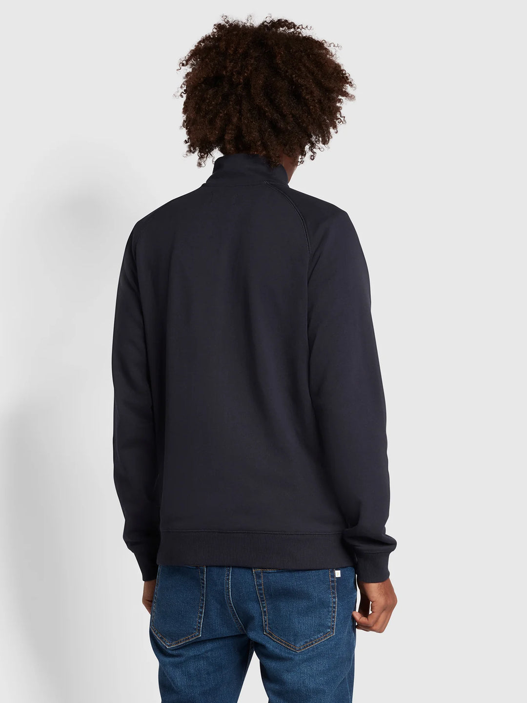 FARAH JIM 1/4 ZIP - NAVY