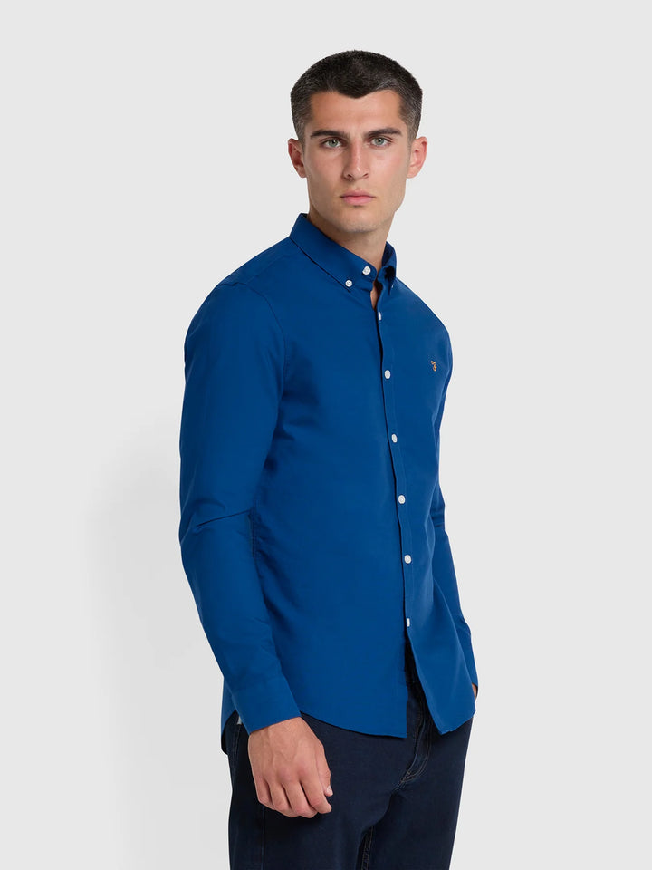 FARAH BREWER LS SHIRT - BLUE PEONY