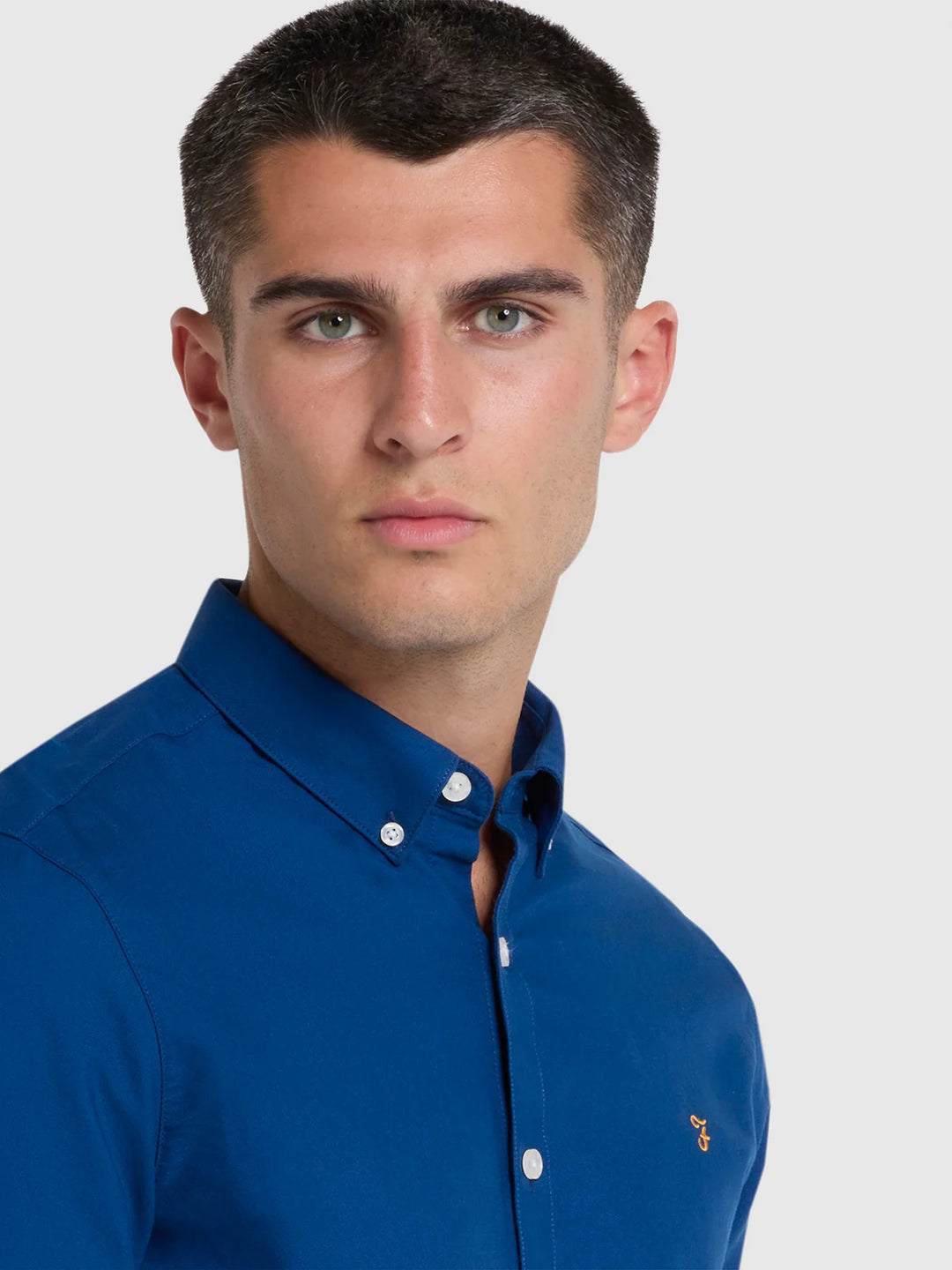 FARAH BREWER LS SHIRT - BLUE PEONY