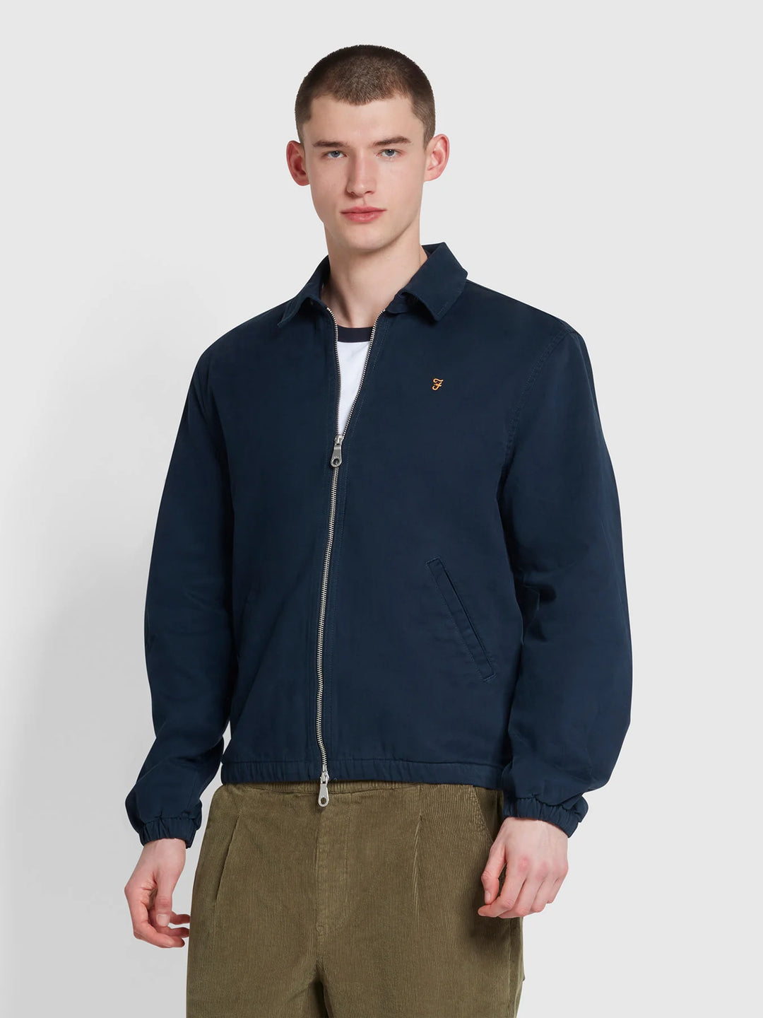 FARAH CANE BLOUSON JACKET - NAVY