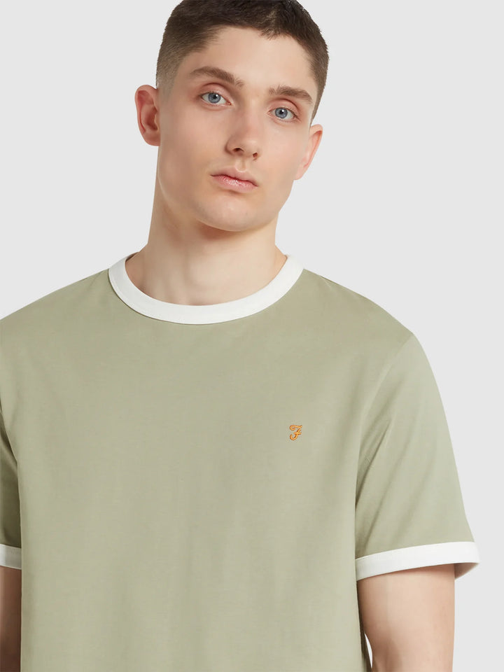 FARAH GROVES RINGER TEE - BALSAM