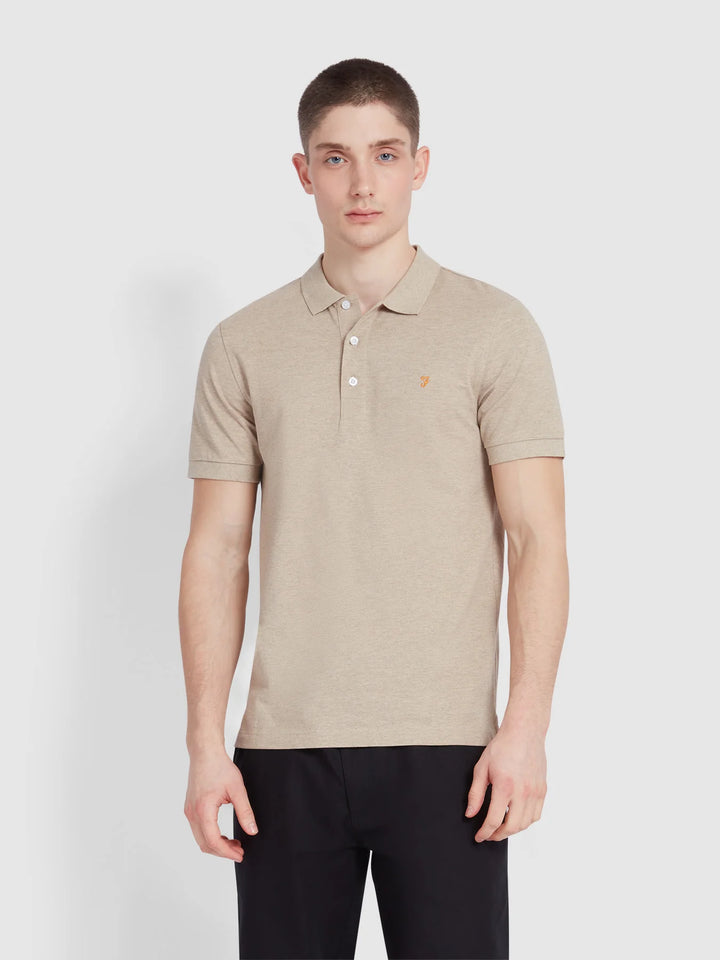 FARAH BLANES SS POLO - HAZELNUT